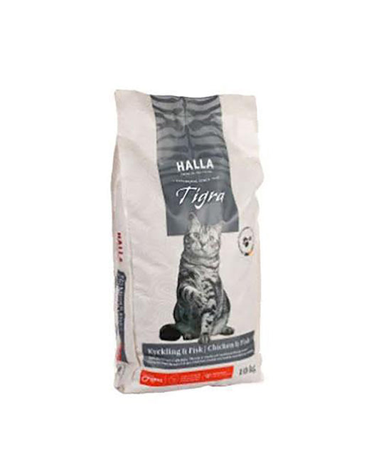 Kattfoder Halla Tigra Kyckling & Fisk 10kg