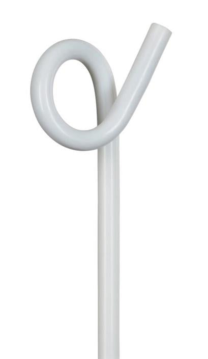 Vit metallstolpe med ögla 105 cm, 10-p